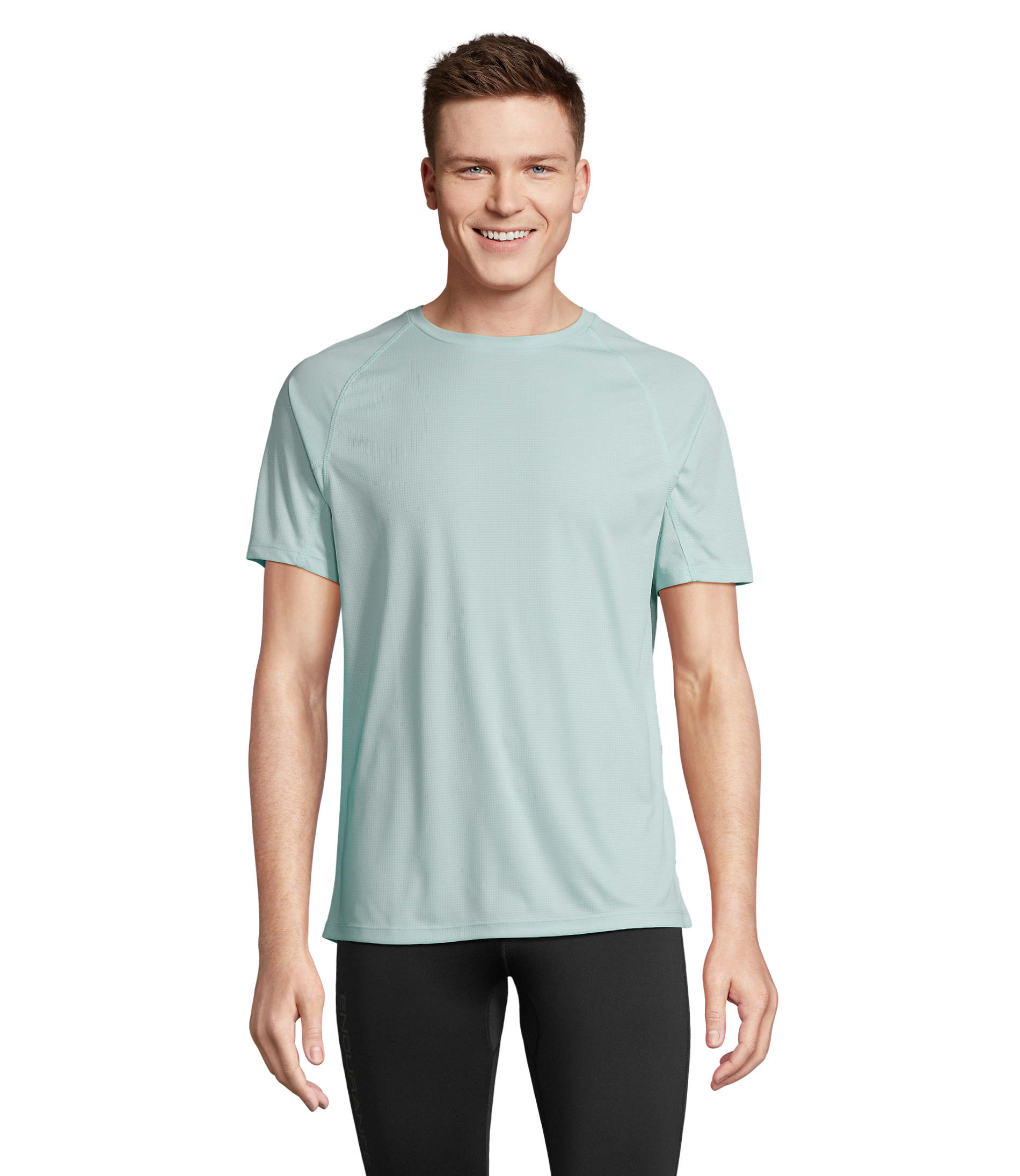 Tee-shirt unisexe personnalisable manches raglan VORTEX Bleu Arctique